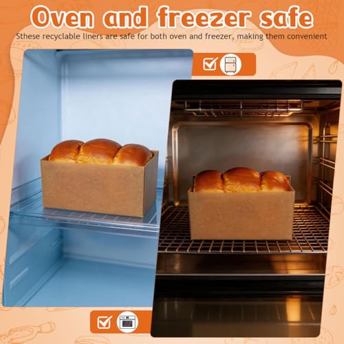 SEWACC 100 pcs Bread Pan Liners Nonstick Disposable Baking Paper