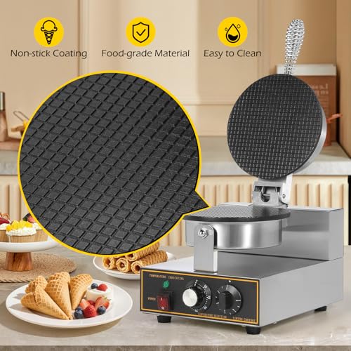 Dyna-Living Waffle Cone Maker Commercial Ice Cream Waffle Cone Machine