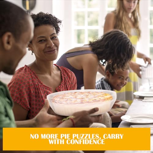 2 Pack Pie Carrier with Airtight Lid - Transport Pie Container, Storage