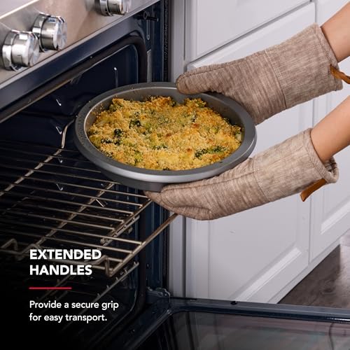 KitchenAid Nonstick Aluminized Steel Round Cake Pan, Dishwasher Safe, Contour Silver, 10 Inch - color: Contour Silver, size: 10 Inch
