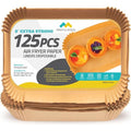 Mindful Design Air Fryer Paper Liners,125Pcs Parchment Paper, Air Fryer Disposable Liner for Microwave, Non-Stick Liners Rectangle Free of Bleach (8.5x5.5IN) - size: Rectangle 8.5"x5.5"