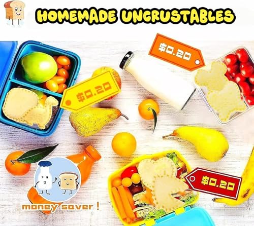 Uncrustable Sandwich Cutter, Crustless Sandwich Cutter and Sealer Set - color: 6Shape