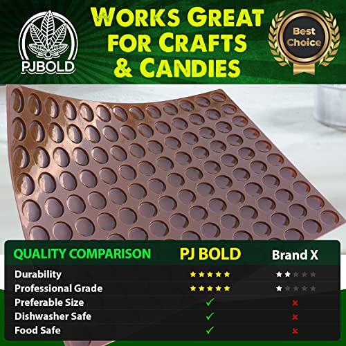 Round Silicone Candy Mold - Half Sheet - size: Round