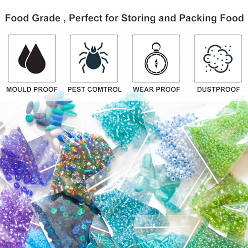 3''x 3'', (Pack of 100) 2 mil Thick Clear Plastic Reclosable Zip Poly with Resealable Lock Seal Zipper, Clear Small Zip, Jewelry, Candy, Storage, Packaging & Shipping… - size: 3" x 3"