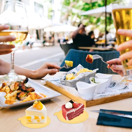 Yeplan 100 Pack Gold Cake Boards, 3.1 Inch Food-Grade Mini Round Cake Board - color: Gold Cake Board-100 Packs