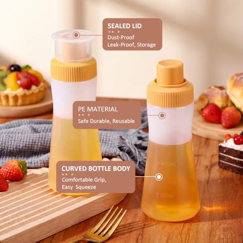Havawish 1 Pcs Cake Moistening Bottle 12oz/350ml Squeeze Bottle, Yellow - color: Yellow