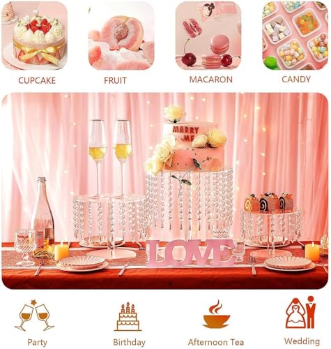 SealSee Acrylic Cake Stand,Acrylic Cake Rack Circular Cupcake Rack - size: Large