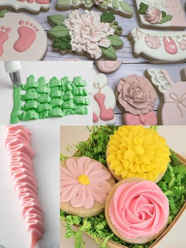 #45 Basketweave Piping Tip, Ribbon Frosting Tip for Cake Decorating, 3 Pcs - color: J