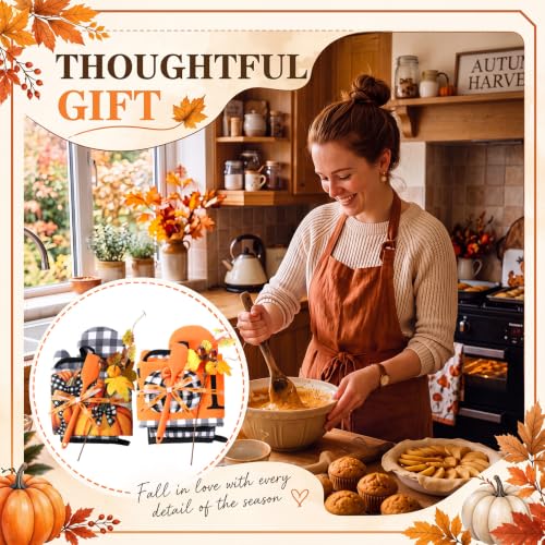 Rtteri 31 Pcs Fall Pumpkin Kitchen Gift Set Thanksgiving Kitchen Towels