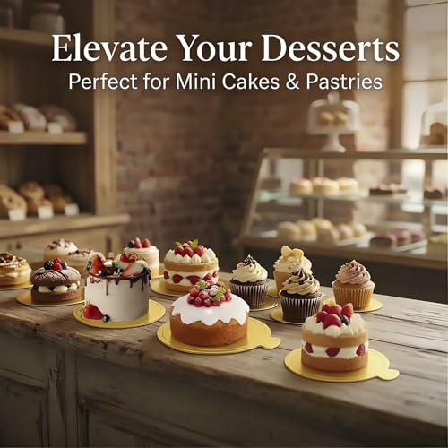 100PCS 4 Inch Cake Boards,10.1cm Mini Cake boards for Baking