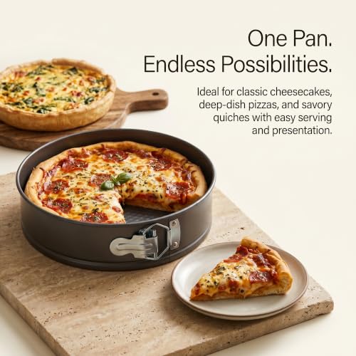 3 Pcs 9" Springform Cake Pans, Round Cheesecake Pan with Removable Bottom - size: 9 Inch