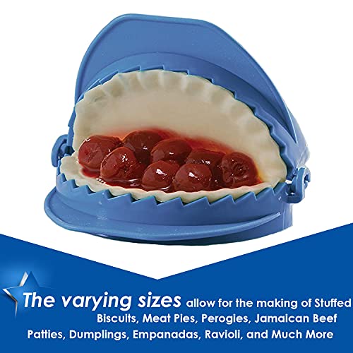 KEISSCO Dough Press, Set of 3 Empanada Press Dumpling Maker Dough Cutter Dumpling Mold for Dumpling, Calzone, Ravioli, Empanada, Pierogi, Turnover & Meat Pie
