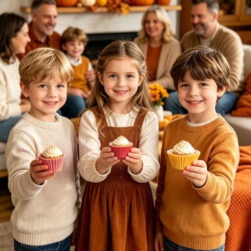 600Pcs Fall Cupcake Liners Autumn Baking Cups - style: Fall