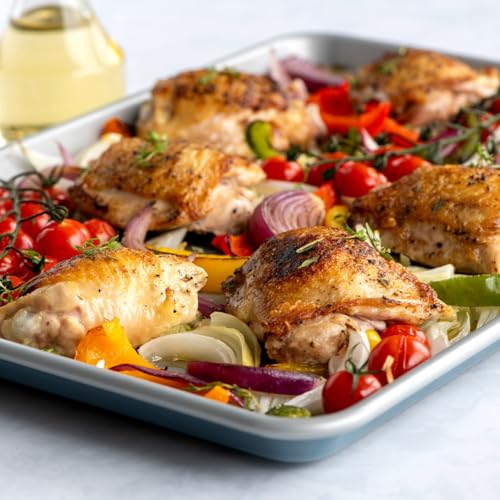 Nordic Ware Brilliant™, Nonstick made without PFAS or PTFE for safe cooking; Reinforced steel rim prevents warping; Includes Half Sheet, Quarter Sheet, and Eighth Sht, 3pc Baking Set (Pack of 3) - style: 3pc Baking Sheet Set (Pack of 3)