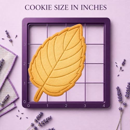 Leaf cookie cutter stamp - Fall series - 15mm deep Cookie cutter, Image press - Marshmallow Bliss - color: Leaf