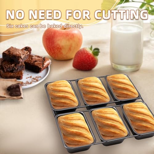 6-Cavity Mini Loaf Pan, Black - size: 6 Cavity Black