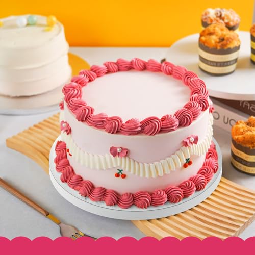 4 Pack Cake Boards 12 Inch Round 1/2 Inch Thick White Cake Drums Cake Base - style: 12 Inch 4 Pieces White