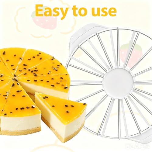 10.6 Inch Cake Portion Cutter 10 and 12 Slice Marker with Handles