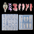 Angelic Wings 3D Nail Art Mold Feather Bowknot Ballet Shoes Silicone Template for Elegant Resin Manicure Charms - color: Angelic Wings Elegance