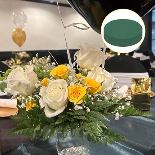 IHDYPPEW 10 PCS Floral Foam Blocks, 7 Inch Large Dry Round Green Floral Foam for Flower Arrangements, Perfect for Crafting, Floral Arranging, Weddings and Floral Creation - size: 7 Inch