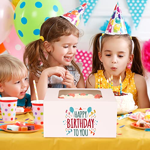 Moretoes 24 Pack Cake Boxes, 10x10x5 Inches with Cake Boards White - size: 24pcs-10*10*5in