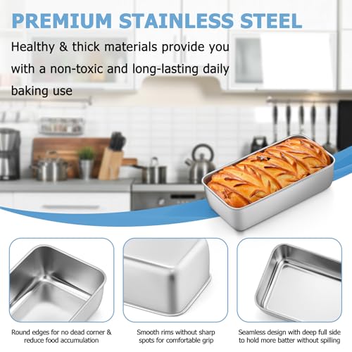 TeamFar Loaf Pan, 9¼" x 5" Bread Loaf Pans