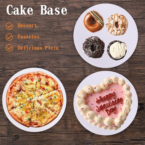 40 Pcs Cake Boards,White Cake Boards 11 Inch Round,Food Grade Cardboard Cake Rounds,Disposable Cake Plates,11 Inch Cake Board,Waterproof and Oil proof Cake Base Cake Tray Cake Pizza Circles - size: 11inch/40pcs
