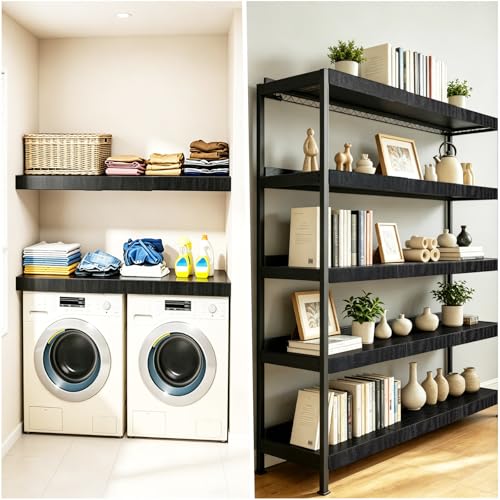 Wire Shelf Covers for Pantry Rack,for All 16" Depth Wire Shelf,Black 8pcs - size: 16" Depth