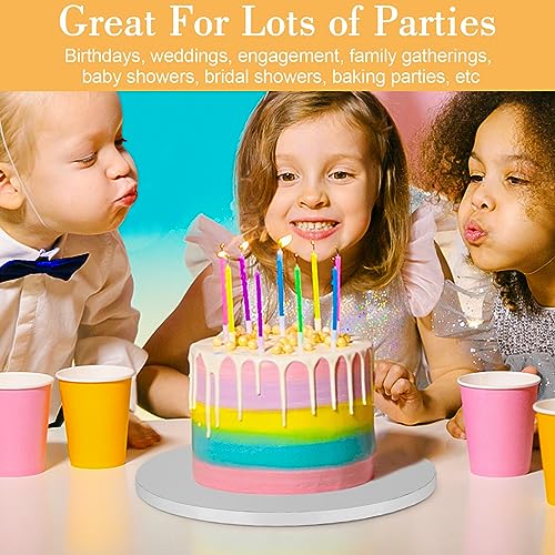 6 PCS Cake Drums 16 Inch, 16inch Drum, Cake Boards 16 Inch Round, 1/2" Thick Cardboard, Sturdy Circle, Base para Pastel Cardboard Base White Cake Boards for Wedding - size: 16 Inch