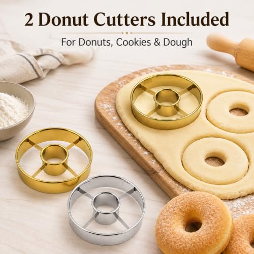 Cake Decorating Kit, 100 Piping Bags, 24 Tips, Donut Cutters