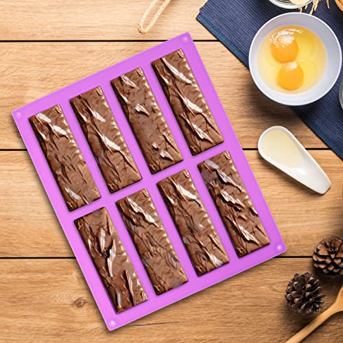 3 Pack Granola Bar Mold Silicone Mold,8 Cavity Rectangle Energy,Cereal Bar Molds for Ganache, Chocolate Bar, Truffles, Cheesecake