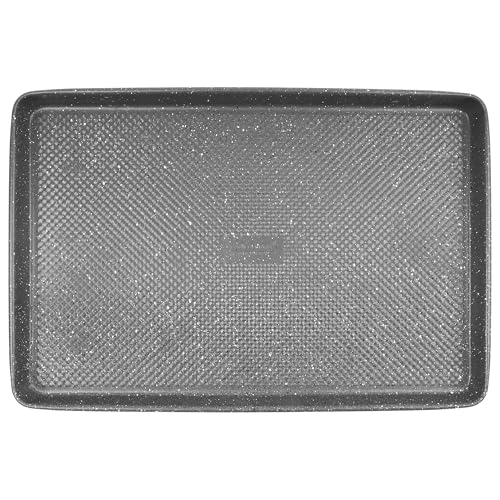 David Burke 17x11 Cookie Sheet – Carbon Steel, PFTE & PFOA Free, Oven Safe, Non-Toxic, Perfect for Baking and Roasting – Gray Speckle - color: Gray Speckle, size: 17x11" Cookie Sheet