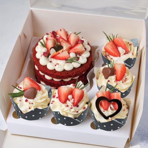 200 Pcs Polka Dot Tulip Cupcake Liners Black Muffin Baking Liners - color: Dot