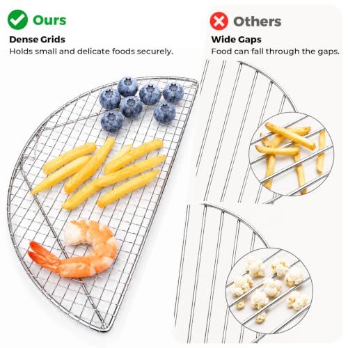2pcs Half Round Cooling Rack, 7.9" X 3.94" Small Mini Cooking Racks