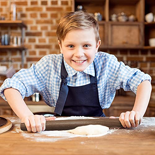 French Rolling Pin (17 Inches) –WoodenRoll Pin for Fondant, Pie Crust, Cookie, Pastry, Dough –Tapered Design & Smooth Construction - Essential Kitchen Utensil,Walnut Wood - style: Walnut Wood Rolling Pin