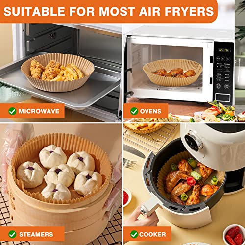 Vailnd 6.3" Round Air Fryer Liners Disposable 200 PCS for Ninja AF101 - size: 6.3" Round