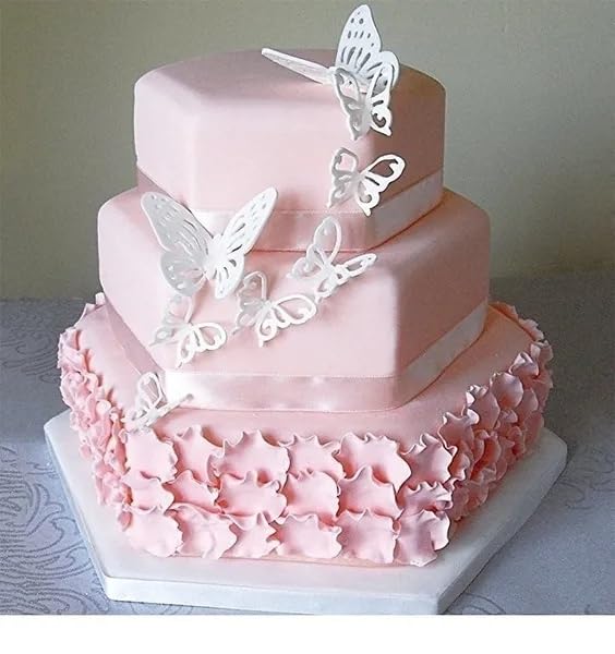 Fondant Impression Mats square fondant impression lace butterfly mould Silicone imprint mold Cake Decorating Supplies for Cupcake Wedding Cake topper Decoration