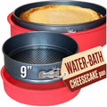 Spring Form Pan for Cheesecake, 9 Inch with Leakproof Silicone Sleeve