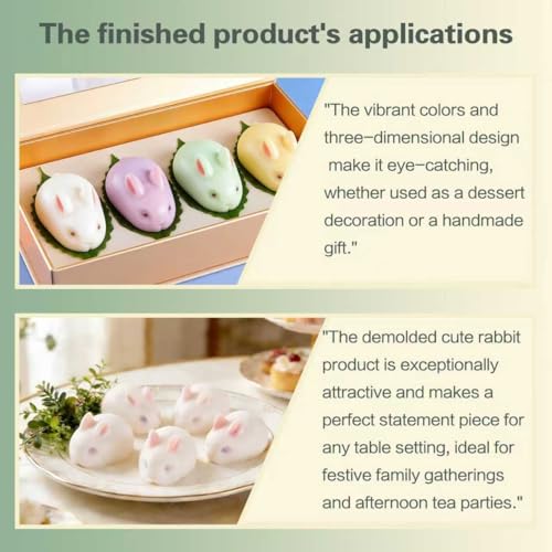 3D Rabbit Silicone Mousse Molds Easter Bunny Cake Baking Mold - color: Small Rabbits