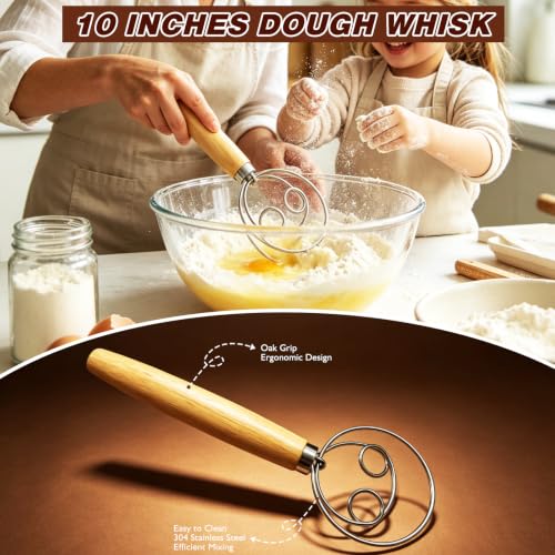 Sourdough Starter Kit, Silicone Bread Proofing Basket Set, Baking Supplies