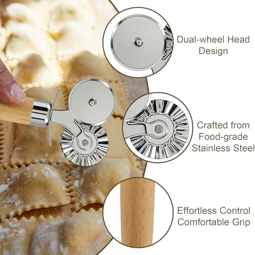 Pasta Cutter with Double Wheel For Cracker Dumpling