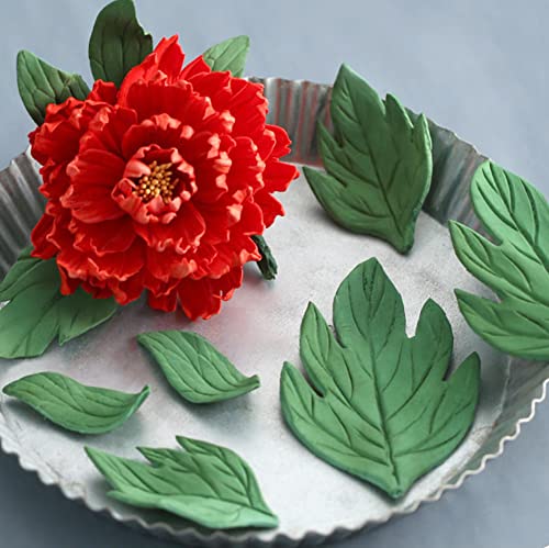 KALAIEN 8Pcs Sugar Paste Leaf Veiners Fontant Silicone Mold - color: 8Pcs Leaf Veiners