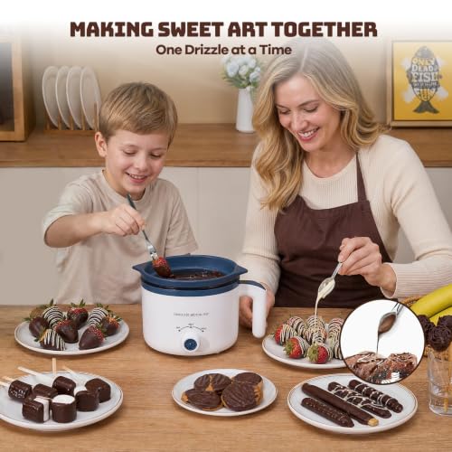 Electric Chocolate Melting Pot with Accessories & 2 BPA-Free Insert Pots