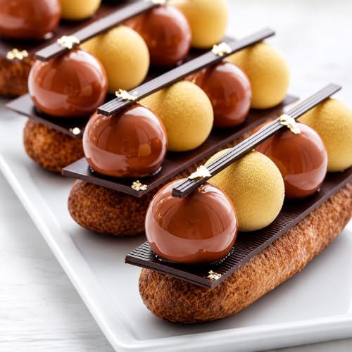 OCPO Kitchen 3D Mini Ball Silicone Mousse Cake Mold, 15 Cavities