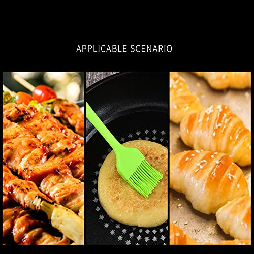 Silicone brush, Oil Brush for BBQ Kitchen Cooking Baking and Grilling (2 PCS,yellow) - color: Yellow