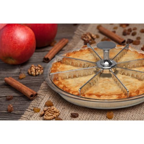 Mrs. Anderson’s Baking Pie Marker, Guideline, and Portion Divider, 8 Slice,Silver - style: Pie Marker
