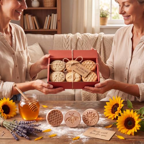 3 Set Honeybee Cookie Stamps, 2.5" Springerle Molds for Baking - style: Honeybee