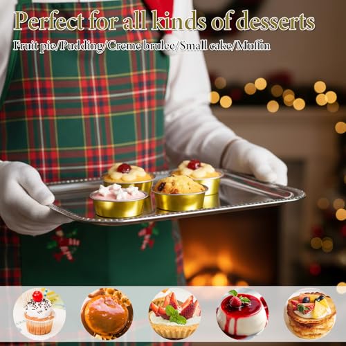 150 Pack Mini Aluminum Baking Cups with Lids, 3 OZ Disposable