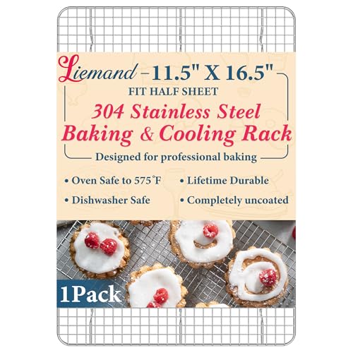 Cooling Racks 11.5 x16.5 in, Tight-Wire Stainless Steel Baking Rack 1-Pack - size: 11.5“ x 16.5”-1 Pack