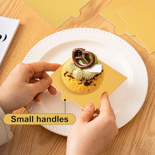 600 PCS 3.5x3.3 inch Mini Square Cake Boards,Premium Golden Mousse Cake Board, Versatile Cupcake Bases & Dessert Displays, Perfect for Parties and Special Occasions(Grease Proof) - size: 600 PCS 3.5x3.3 inch Mini Square Golden